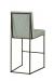 Fairfield's Ian Modern Bronze Metal Bar Stool with Sled Base and Seat Back Cushion - Back View
