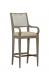 Fairfield's Reece Wood Bar Stool with Arms - Upholstered Back and Seat