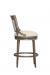 Fairfield's Riley Classic Upholstered Wood Bar Stool with Back - Side View