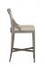 Fairfield's Rocco Modern Wood Bar Stool with Oval Back and Seat Cushion - Side View