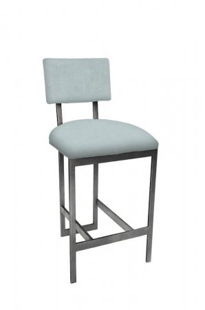 Wesley Allen's Nara Bar Stool in Silver and Blue