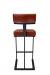 Wesley Allen's Tov Modern Black Metal Bar Stool with Seat and Back Cushion - Back View