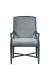 Fairfield's Clayton Wood Dining Arm Chair in Blue Upholstery - Front View