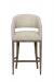 Fairfield's Cleo Modern Wood Bar Stool with Curved Back - Front View
