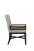 Fairfield's Macey Modern Wood Dining Arm Chair with X Base - Side View