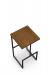 Amisco's Fred Modern Backless Bronze Metal Bar Stool with Brown Wood Seat - Top View