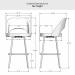 Amisco's Scarlett Bar Height Dimensions