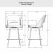 Amisco's Scarlett Counter Height Dimensions