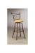 Mission Style Swivel Metal Bar/Counter Stool for Traditional Kitchens