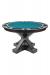 Darafeev's Trestle 8-Player Convertible Poker and Dining Table in Blue Felt Round Top