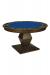 Darafeev's Euclid Modern Convertible Poker and Dining Table in Brown and Euro Blue Felt
