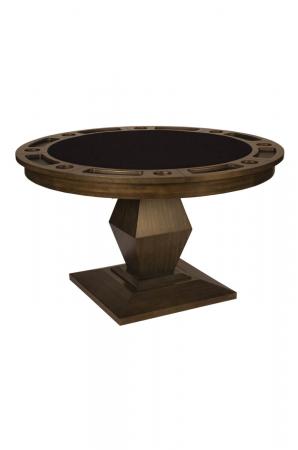 Darafeev's Euclid Modern Convertible Poker and Dining Table in Brown and Black