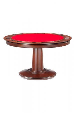 Darafeev's Liberty Wood Poker Table with Red Felt