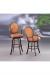 Oval Shaped Classic Barstool with Arms and Upholstery by Lisa Furniture