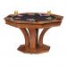 Darafeev's Treviso Wood Transitional Convertible Poker Dining Table with 54-inch Octagon Top with Felt Poker Top