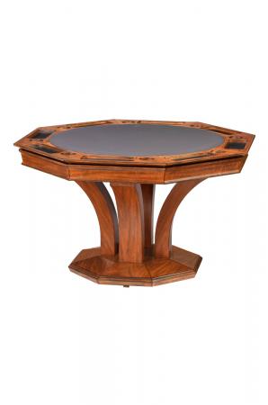 Darafeev's Treviso Wood Transitional Convertible Poker Dining Table with 54" Octagon Top with Felt