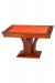 Darafeev's Treviso Square Wood Table with Poker Table Top and Orange Felt