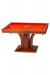 Darafeev's Treviso Square Wood Table with Bumper Pool Top and Orange Felt