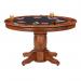 Darafeev's Algonquin Poker Dining Round Table with Black Felt and Poker Chips