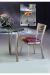 Slat Back Swivel Dining Chair with Metal Frame and Seat Cushion #2033
