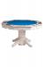 Darafeev's Classic Wood Poker Dining table with Blue Felt Top