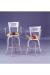 Slat Back Swivel Counter or Bar Stool with Arms #2033