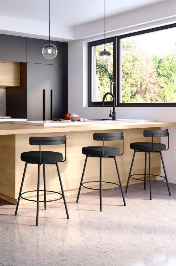 Buy Amisco's Costa Swivel Bar Stool with Low Back - Free shipping!