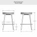 Amisco's Skyla Counter Height Dimensions