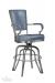 #2545 Tilt Swivel Counter Stool with Arms and Upholstered in Blue