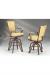 Lisa Furniture #2545 - Rocking Tilt Swivel Bar Stool with Upholstered Back and Seat