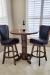 Darafeev's Del Mar Wood Pub Table with Pedestal Base and Round Top in Dining Room