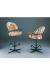Chromcraft-Like Swivel Bar or Counter Stool with Arms #370 by Lisa Furniture
