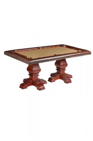Darafeev's Barcelona Traditional Luxury Wood Poker Table with Rectangular Top Felt