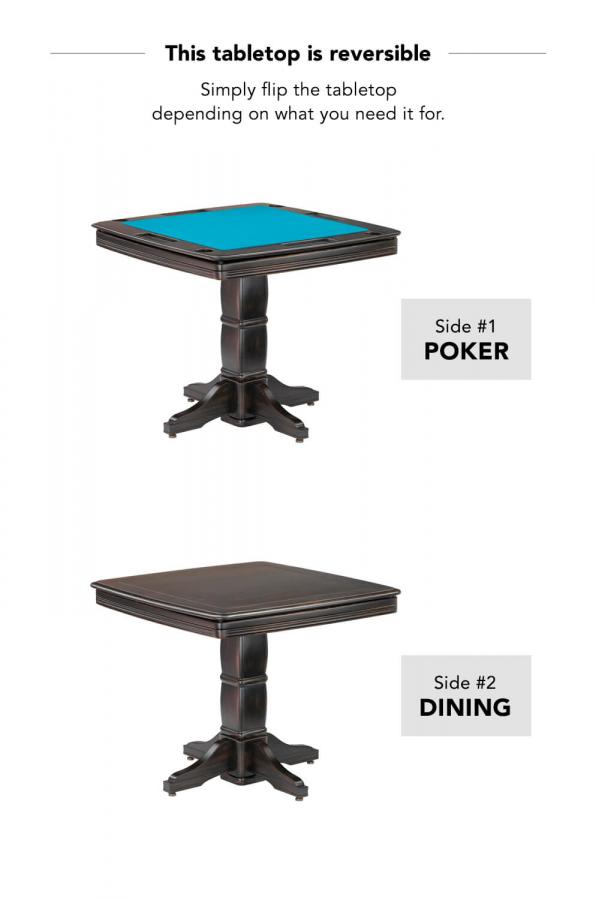 Darafeev Quattro 4Player Convertible Poker & Dining 42" Pub Table