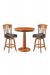 Darafeev's Nomad Wood Pub Table Set with Two Wood Bar Stools