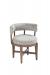 Darafeev's Ace Maple Dining Chair with Curved Back and Gray Fabric