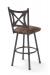 Trica's Aramis Swivel Bar Stool 30" Inch in Cocoa Metal Finish with Back