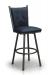 Trica's Arthur Swivel Bar Stool in Blue Leather