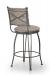 Trica's Bill 1 Armless Swivel Counter Stool with Upholstered Button-Tufted Back and Round Seat Cushion - View of Cross Back Design