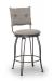 Trica's Bill 1 Armless Swivel Counter Stool with Upholstered Button-Tufted Back and Round Seat Cushion