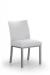 Trica's Biscaro Platinum Metal Dining Chair in White Leather