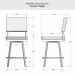 Amisco's Mathilde Counter Height Dimensions