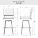 Amisco's Mathilde Bar Height Dimensions