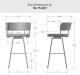 Amisco's Enya Bar Height Dimensions