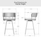 Amisco's Enya Counter Height Dimensions