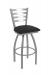 Holland's Jackie Outdoor Stainless Steel Bar Stool in Black Cushion Breeze Black