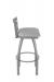 Holland's Jackie Outdoor Stainless Steel Bar Stool with Low Back - Side View