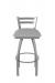 Holland's Jackie Outdoor Stainless Steel Bar Stool with Low Back - Front View