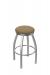 Holland's Misha Outdoor Backless Swivel Bar Stool in Breeze Champagne