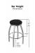 Holland's Misha Backless Outdoor Swivel Bar Height Stool Dimensions